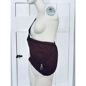 AMERIBAG Healthy‎ Back Bag Brown Travel Everyday Microfiber Solid Crossbody